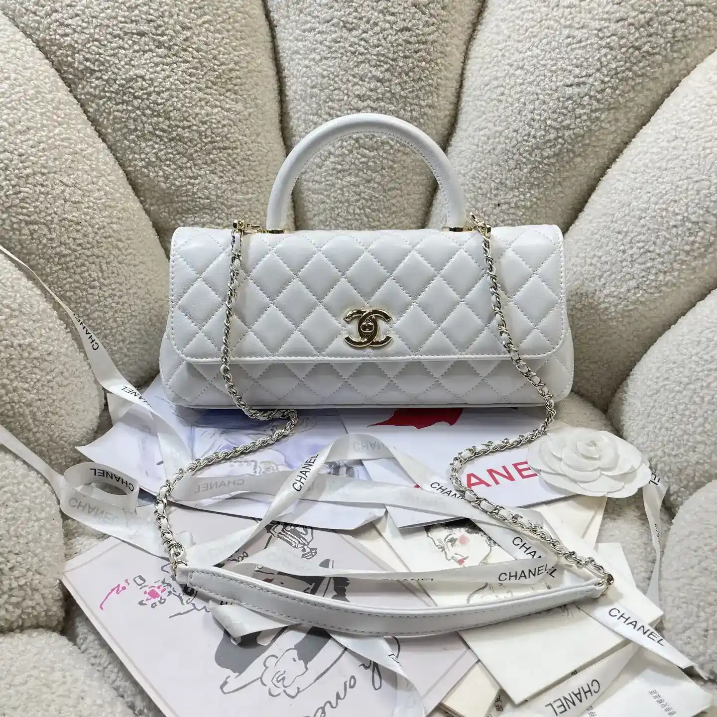 Chanel Black Coco Handle Calfskin Top Handle Bag product photo from LabelPicks