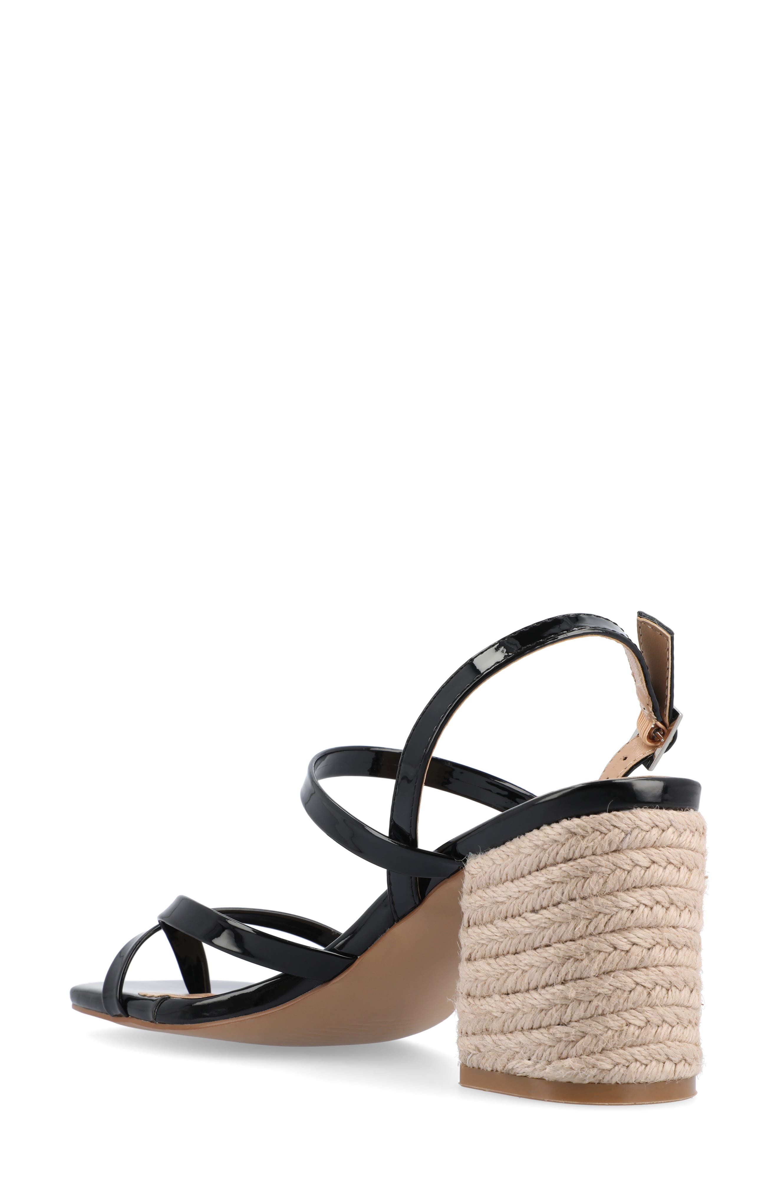 Journee Collection Olivina Jute Block Heel Slingback Sandal