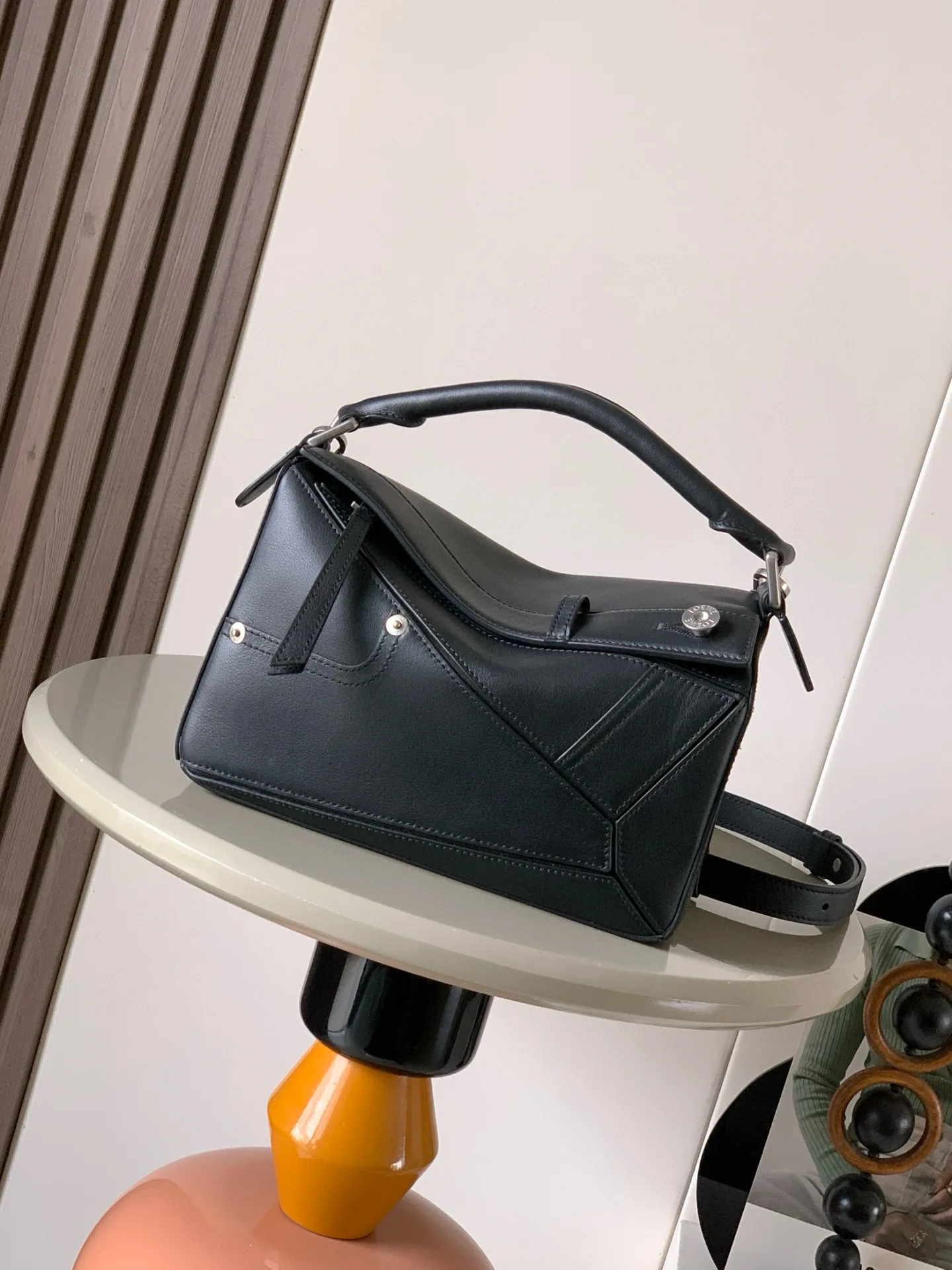 Loewe Black Puzzle Grained Leather Top Handle Bag product photo from LabelPicks