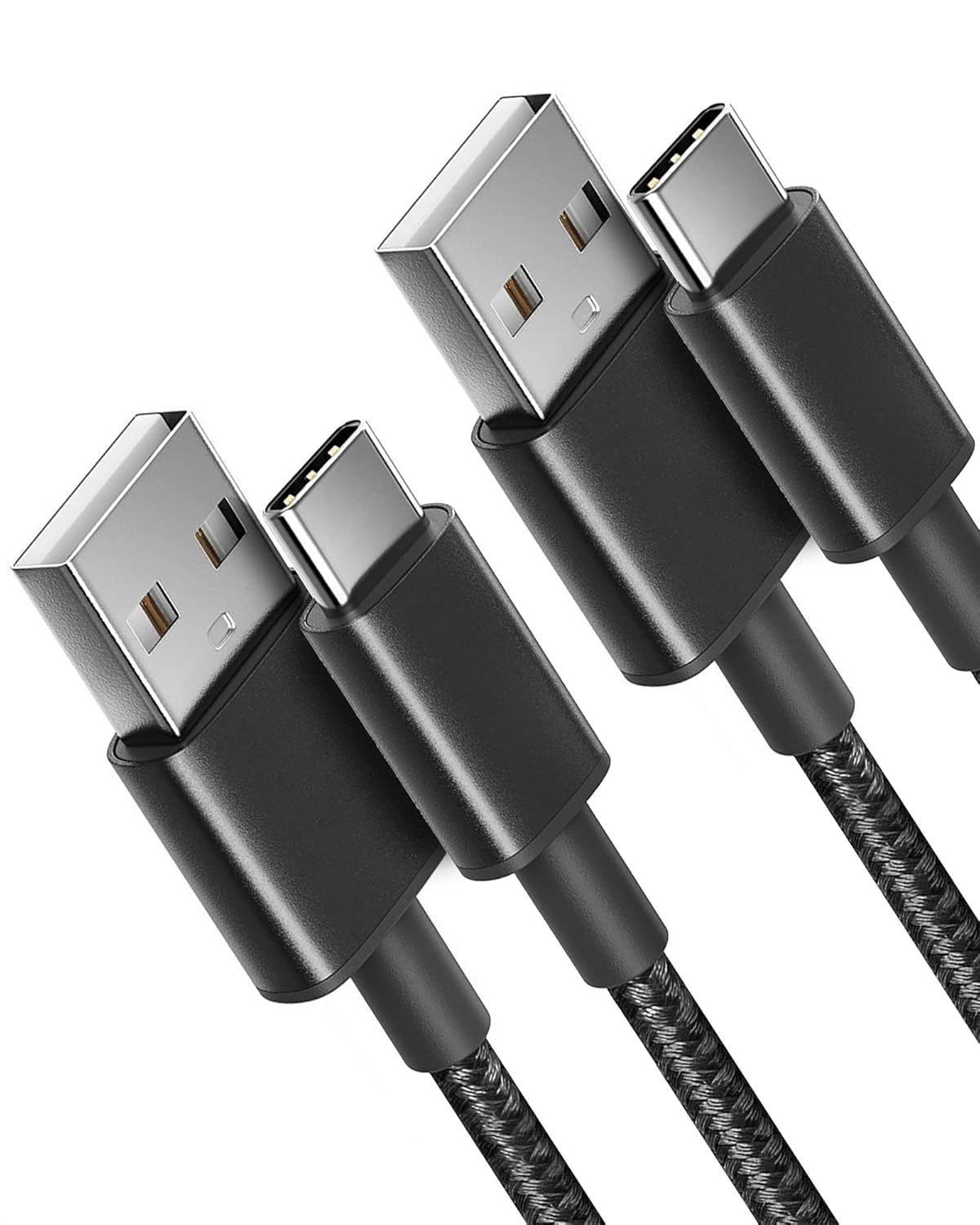 USB A to USB C Cable, USB to USB C Cable(2Pack,3ft,Black) (2-Pack, 3ft, Black)