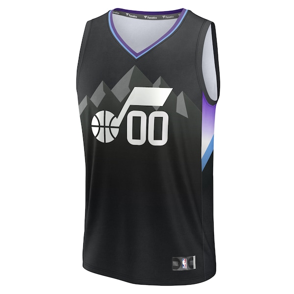 Utah Jazz  Fast Break Custom Jersey - Statement Edition - Black