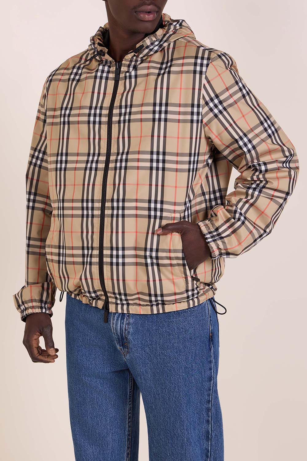BURBERRY מעיל רוח דו צדדי