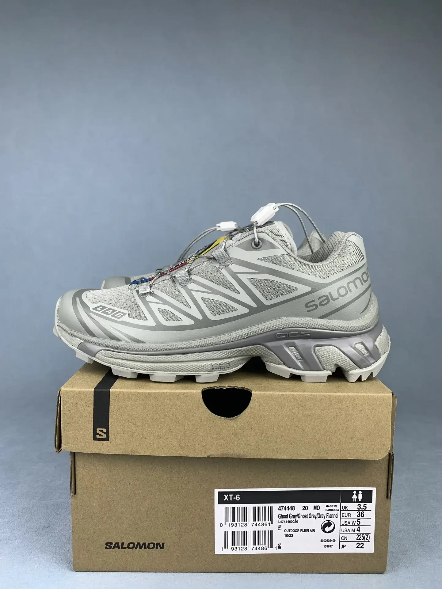 Salomon XT-6 “Ghost Grey” Shoes product photo from LabelPicks