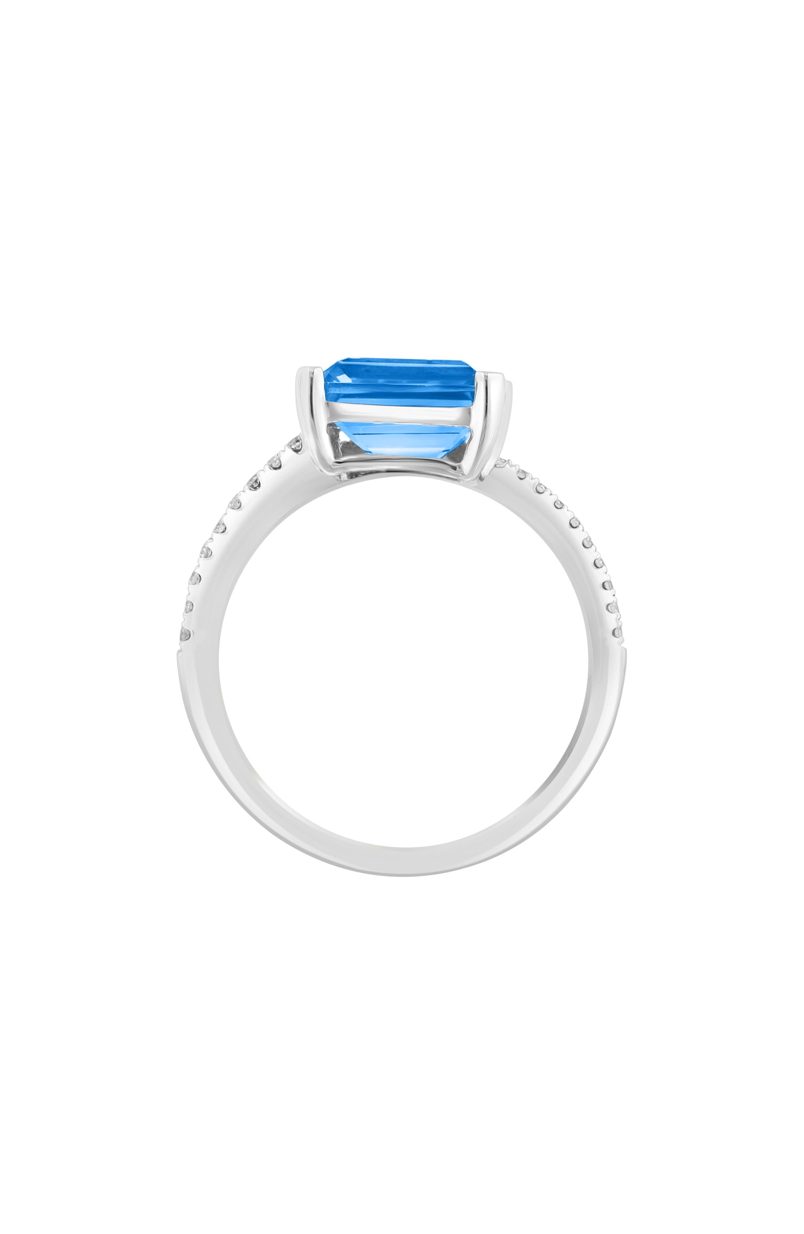 EFFY Diamond & Blue Topaz Crossover Ring