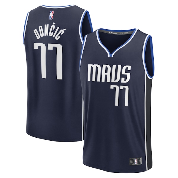 Luka Dončić Dallas Mavericks  Men's Fast Break Player Jersey - Statement Edition - Navy