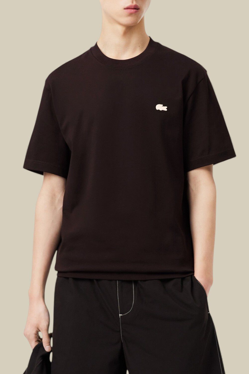 LACOSTE חולצת טי עם הדפס בגב
