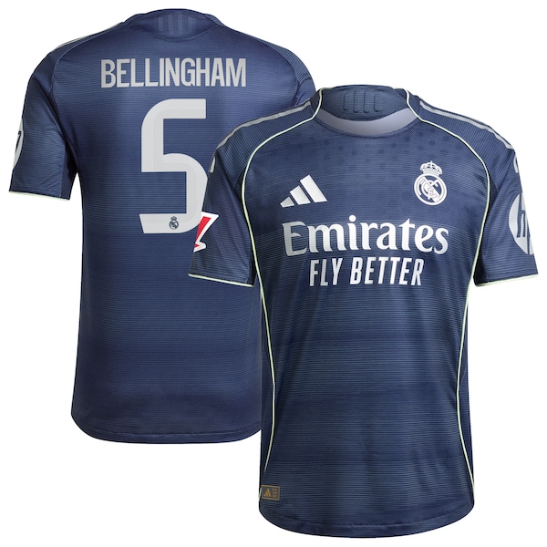 Jude Bellingham Los Merengues adidas 2025/26 Away Authentic Player Jersey - Blue
