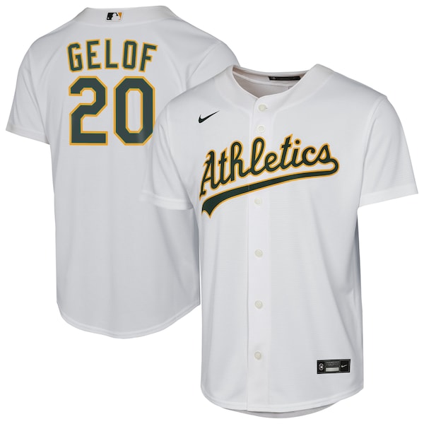Zack Gelof Athletics Nike Youth Home Replica Player Jersey - White
