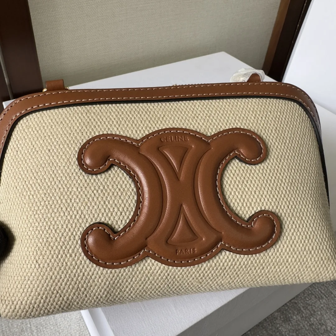 Celine Gold Triomphe Calfskin Shoulder Bag product photo from LabelPicks