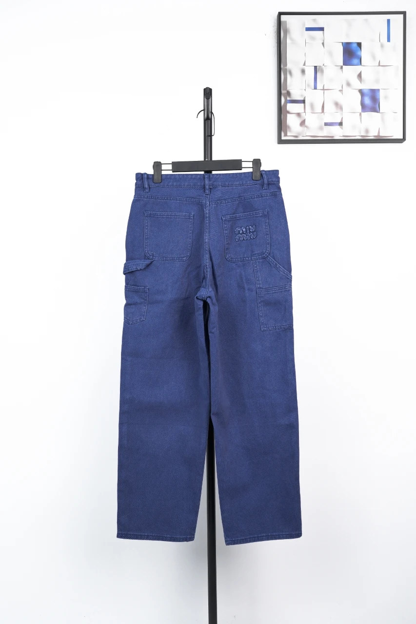 Miu Miu Blue Washed Cargo Pants product photo from LabelPicks