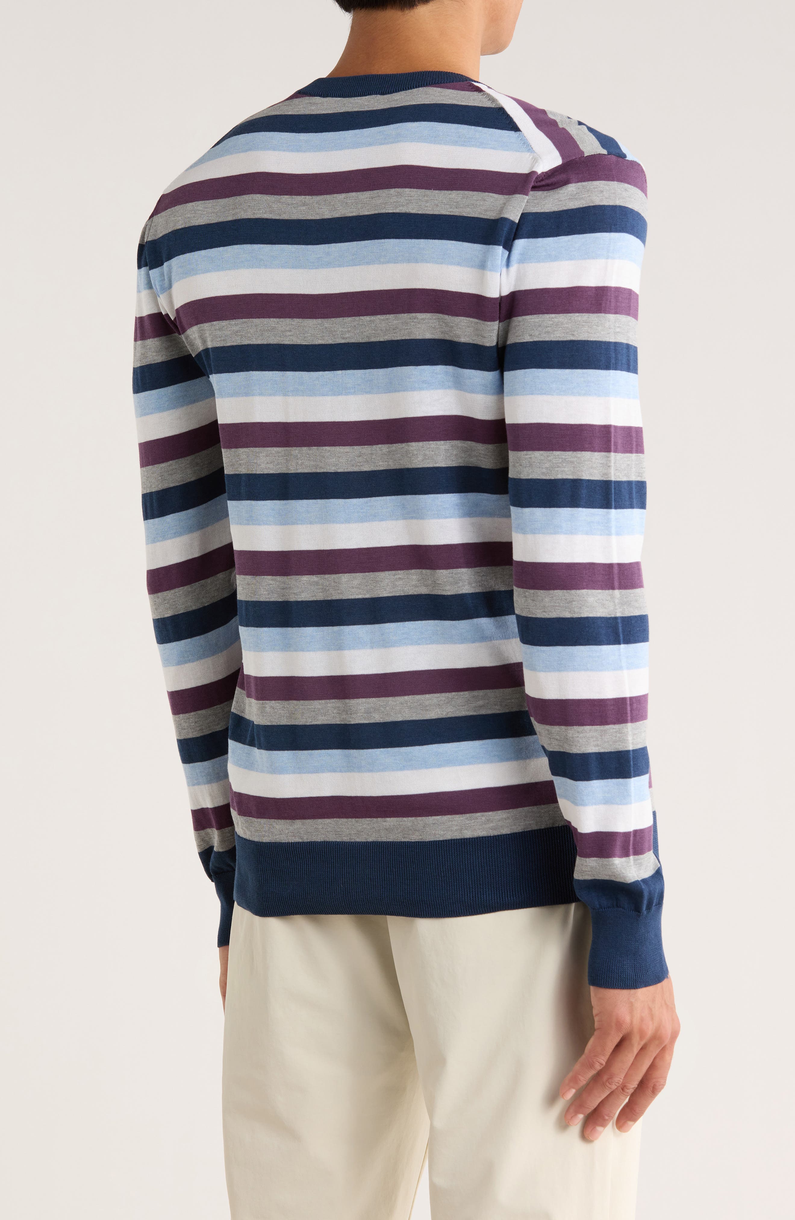 Jack Victor Lexington Cotton & Silk Blend Crewneck Sweater