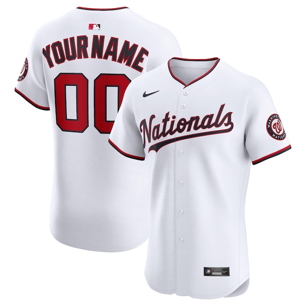 Washington Nationals Nike Home Elite Custom Jersey - White