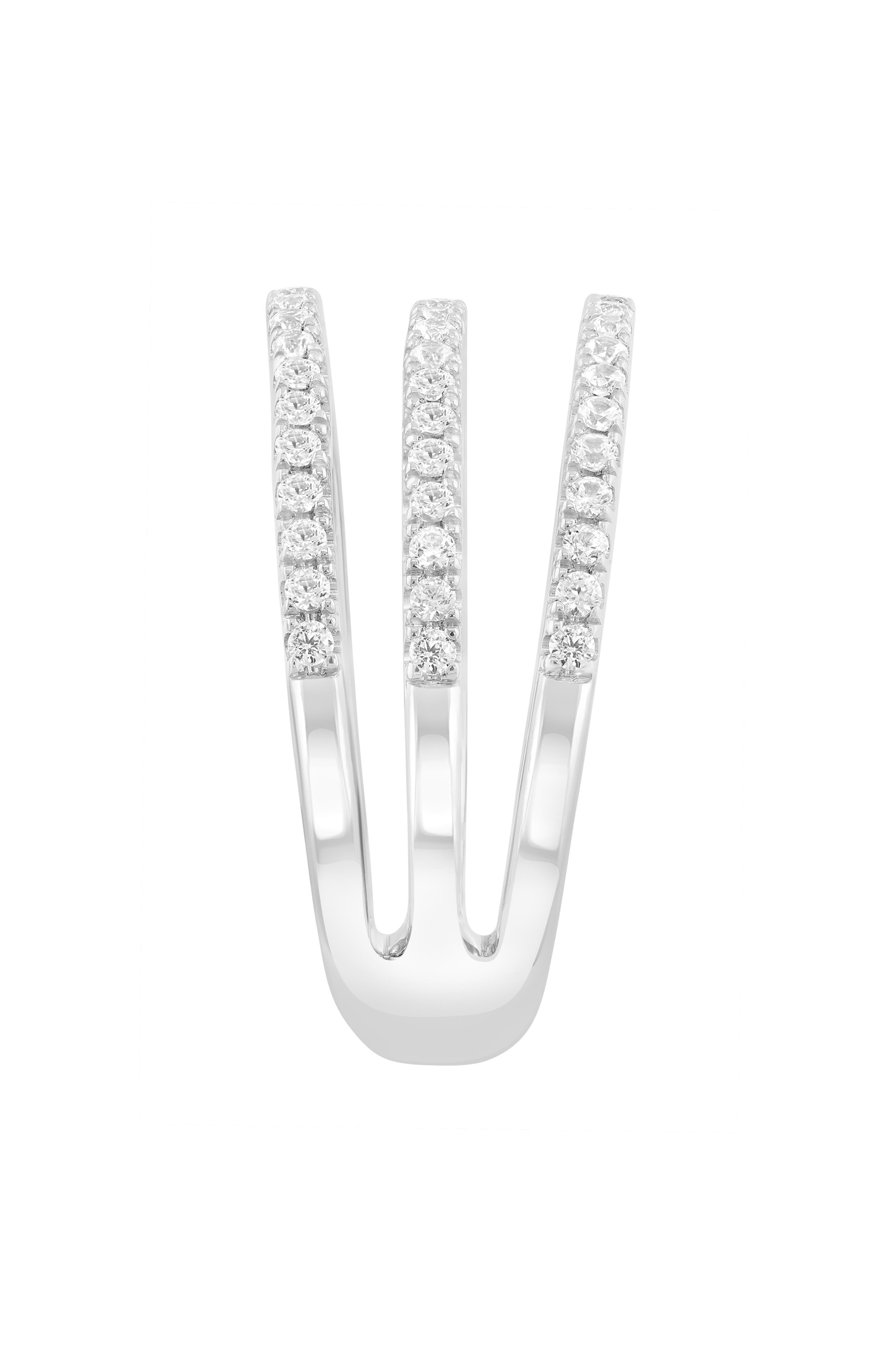 EFFY Sterling Silver Zircon Triple Band Ring