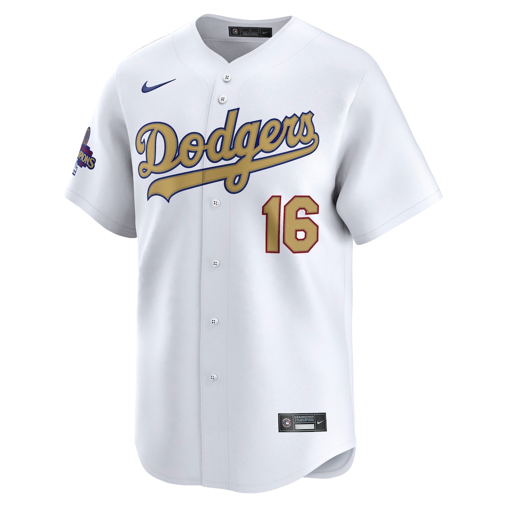 Will Smith Los Angeles Dodgers Nike 2025 Gold Collection Limited Jersey – White