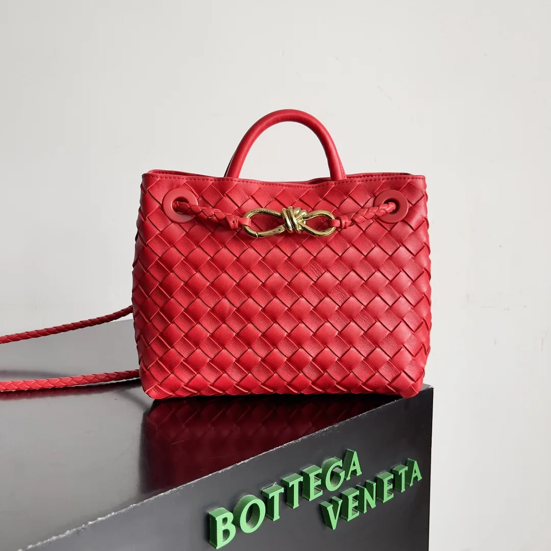 Bottega Veneta Andiamo White Intrecciato Woven Leather Top Handle Bag product photo from LabelPicks