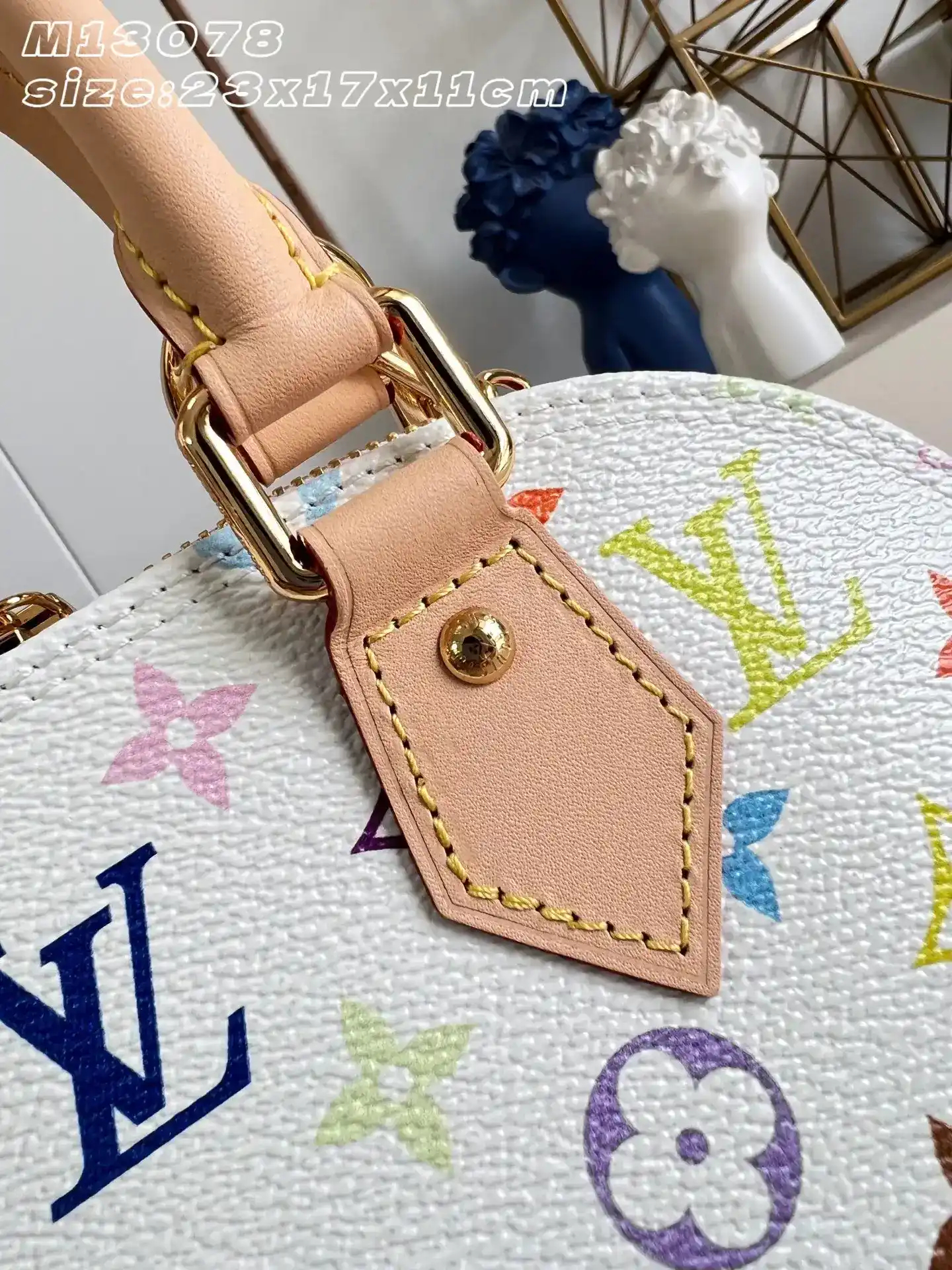 Louis Vuitton Alma Red Monogram Canvas Top Handle Bag product photo from LabelPicks