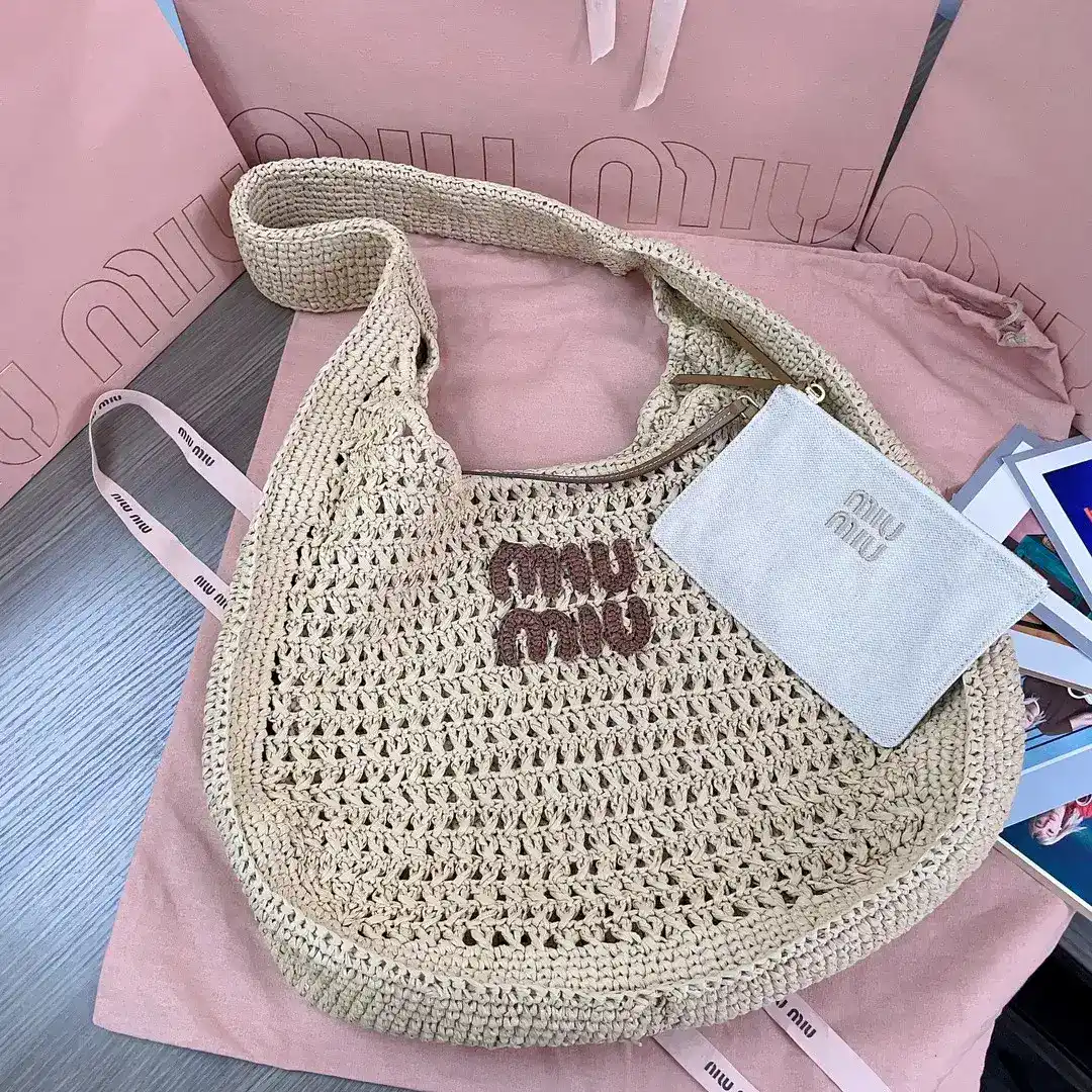 Miu Miu Woven Leather Shoulder Bag product photo from LabelPicks
