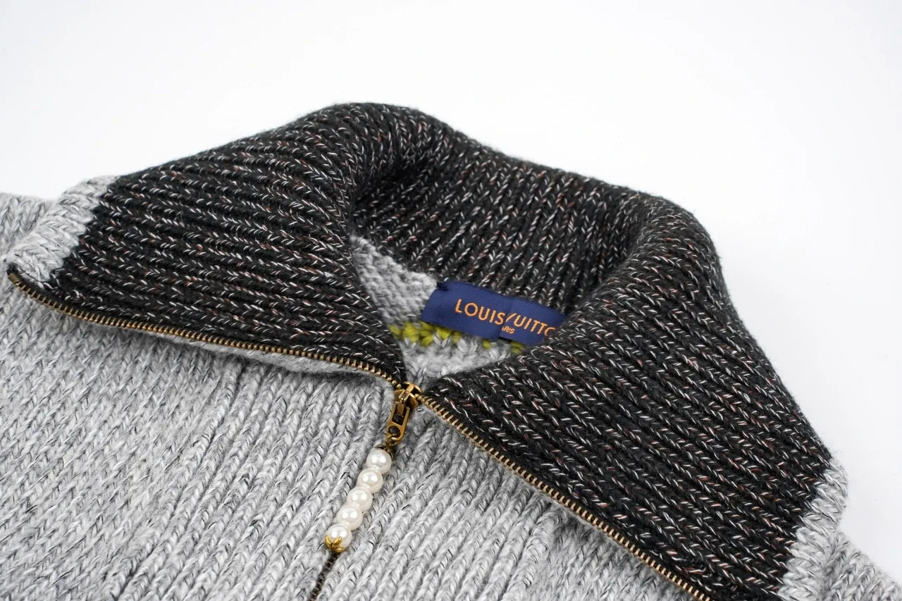 Louis Vuitton Grey Sailboat Fishing Zip Sweater Jacket product photo from LabelPicks