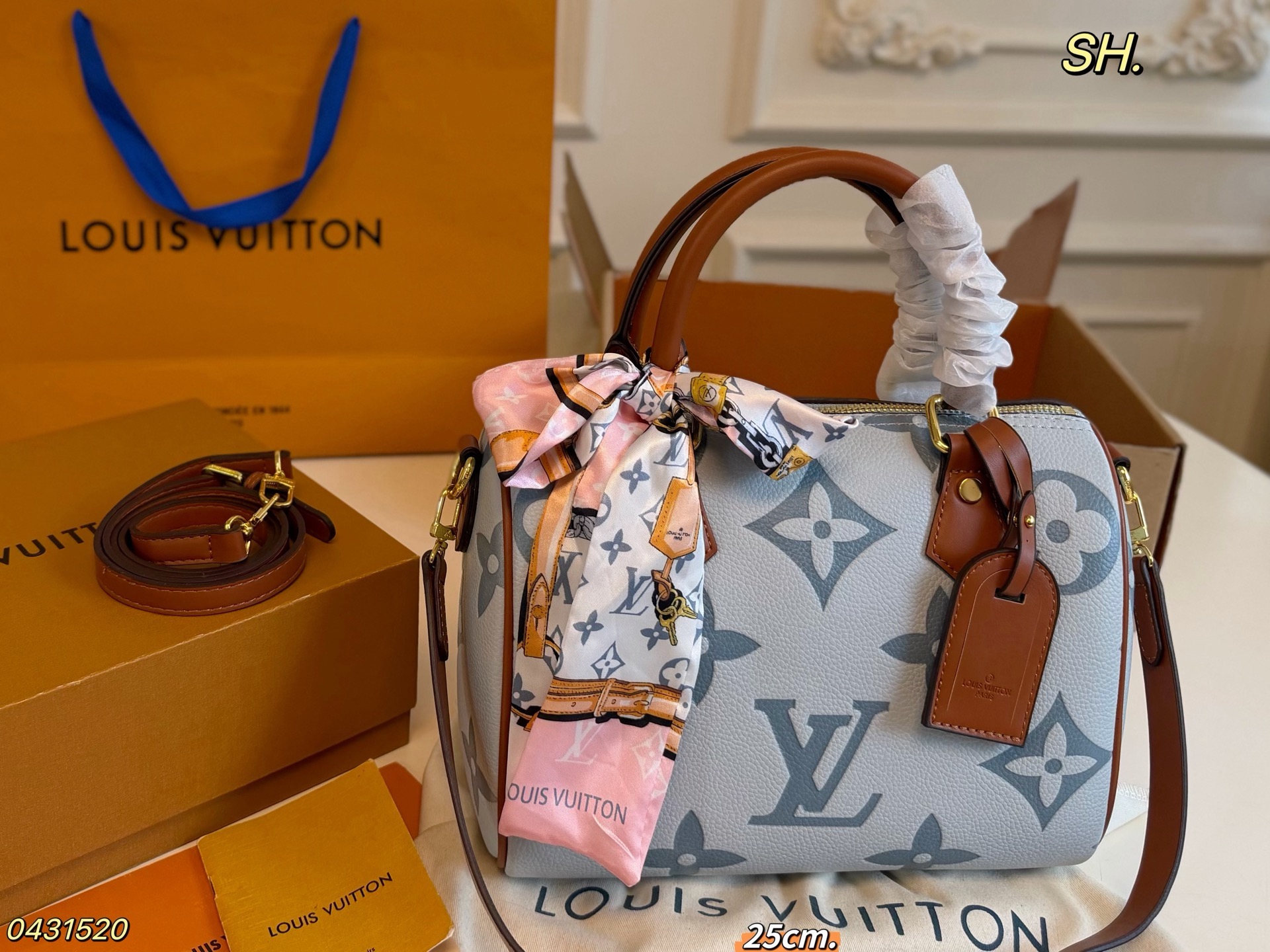 LV Speedy embossed Boston bag