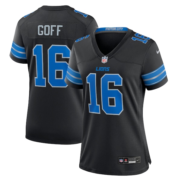 Jared Goff Detroit Lions Nike Women's 2nd Alternate Game Jersey - Black/Blue