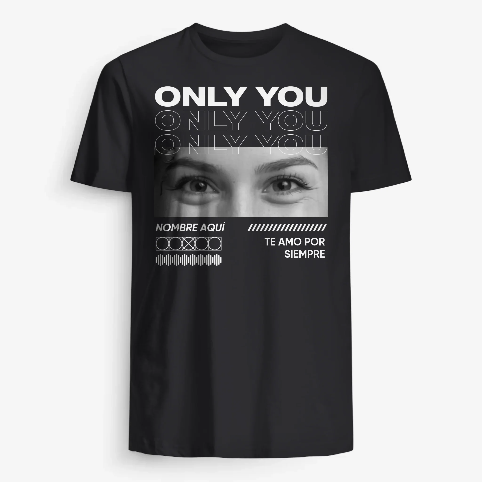 Only you - Camiseta personalizada para pareja foto personalizada