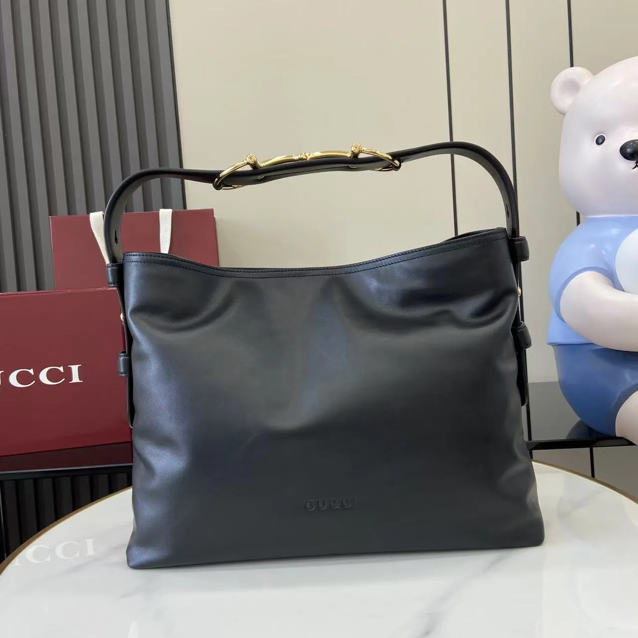 Gucci Black Smooth Leather Tote Bag product photo from LabelPicks
