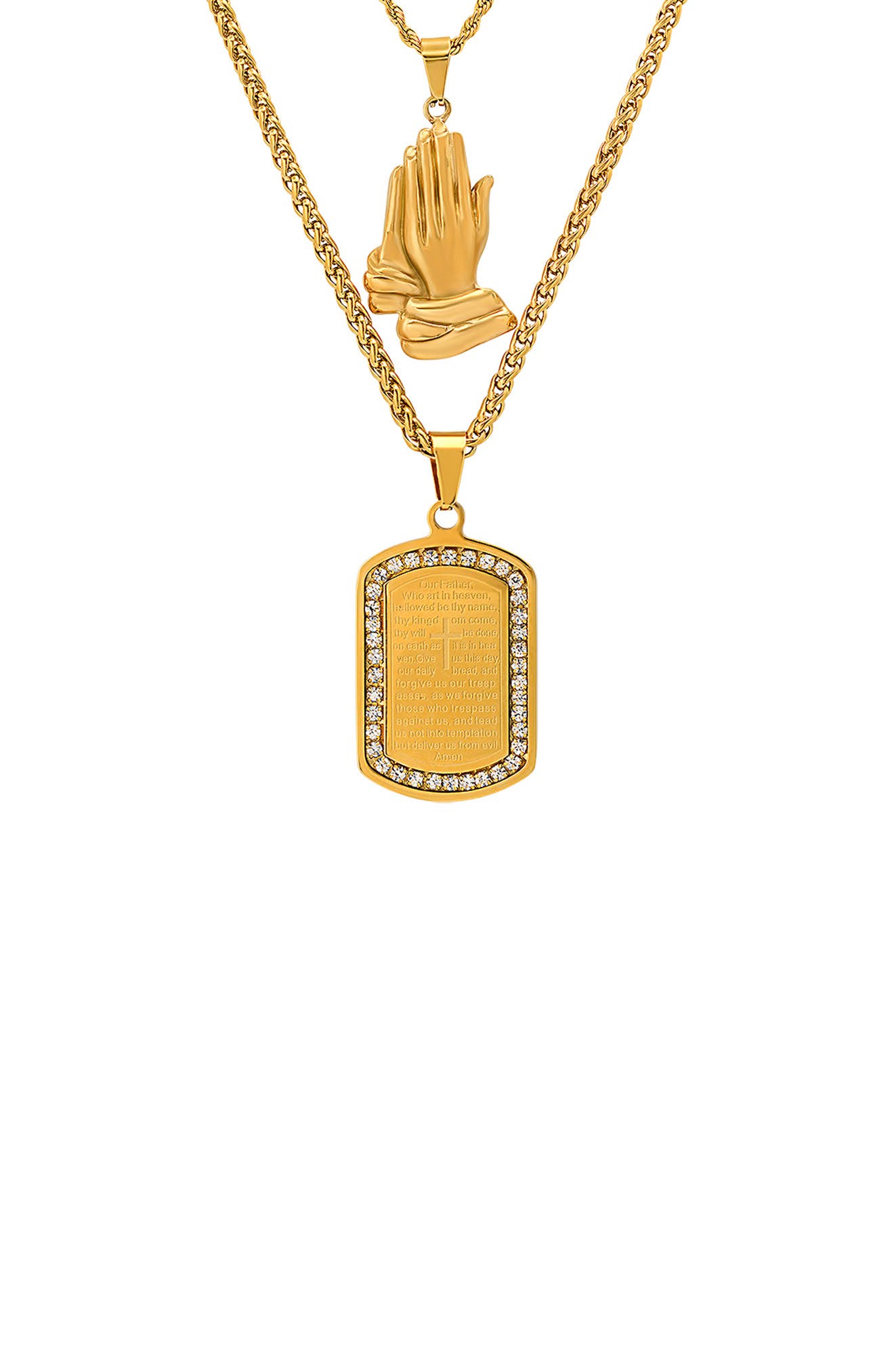 HMY JEWELRY Lord's Prayer Layered Necklace