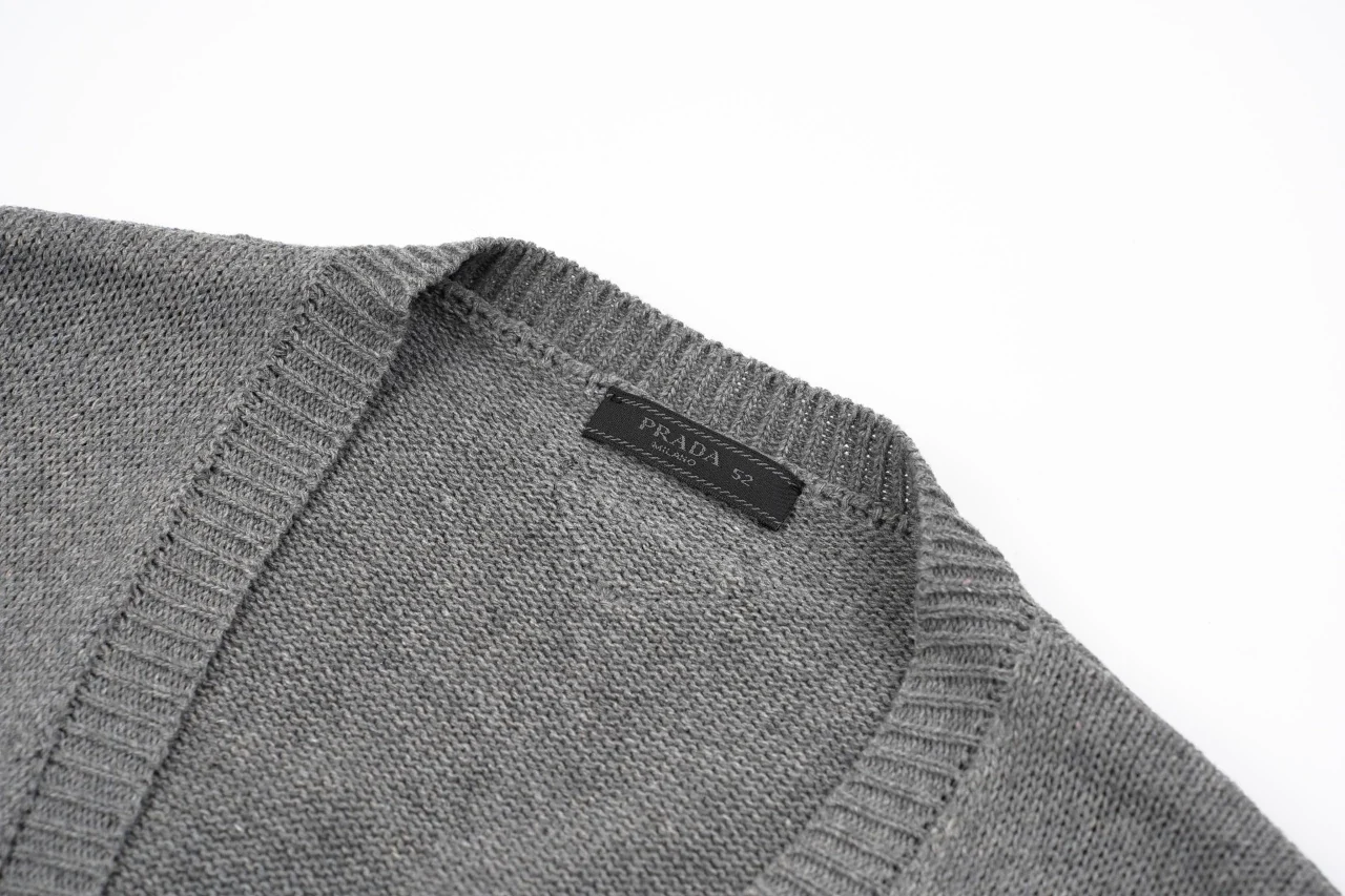 Prada Grey Multi-Pocket Wool Blend Zip Vest product photo from LabelPicks