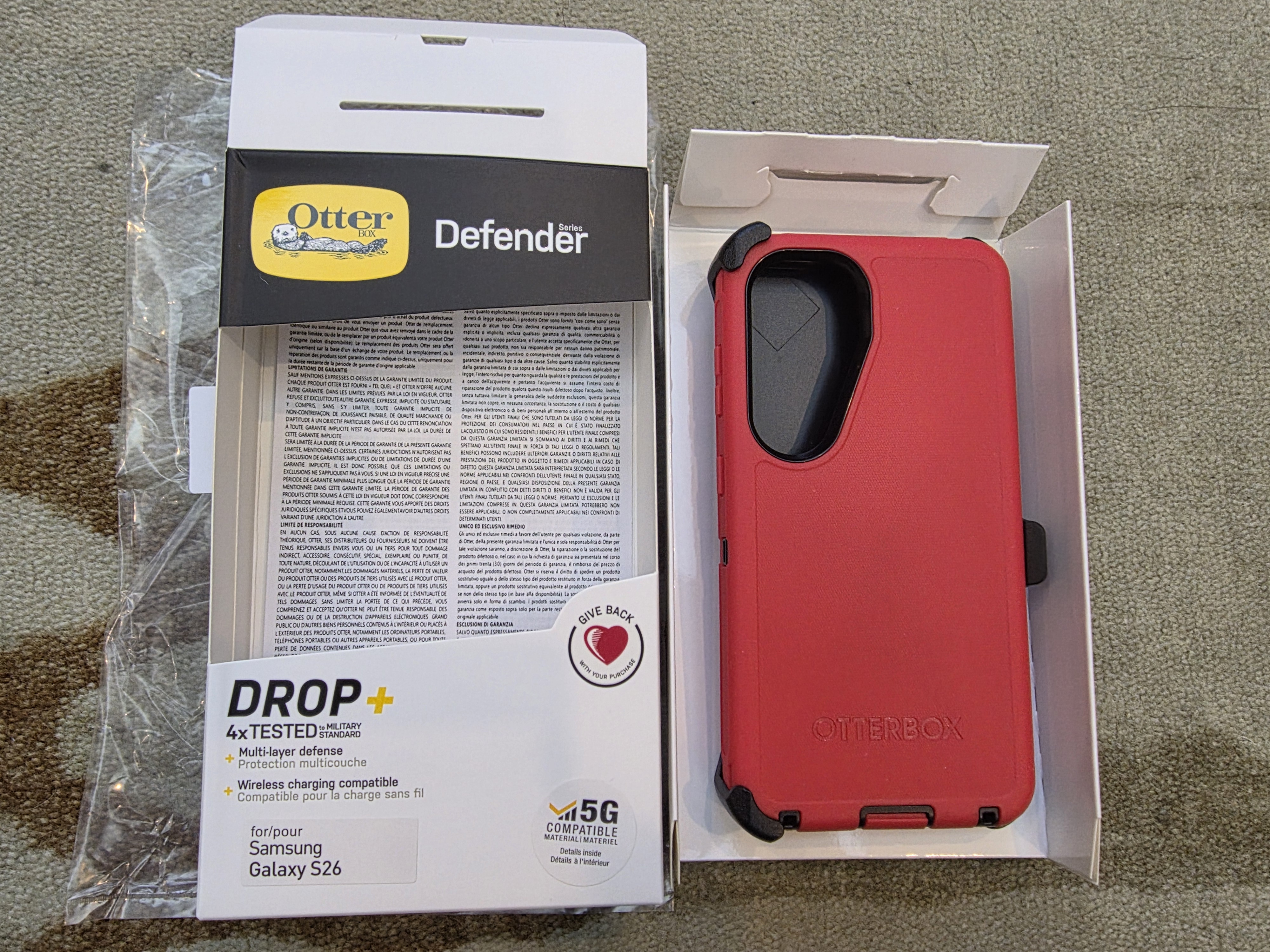 Samsung S26 / S26 5G Otterbox Defender Case Red (0878) - GreshamTech