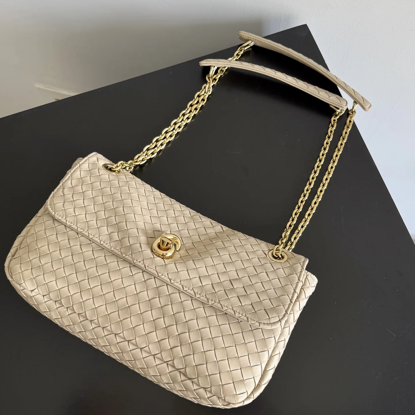 Bottega Veneta Intrecciato Woven Leather Shoulder Bag product photo from LabelPicks