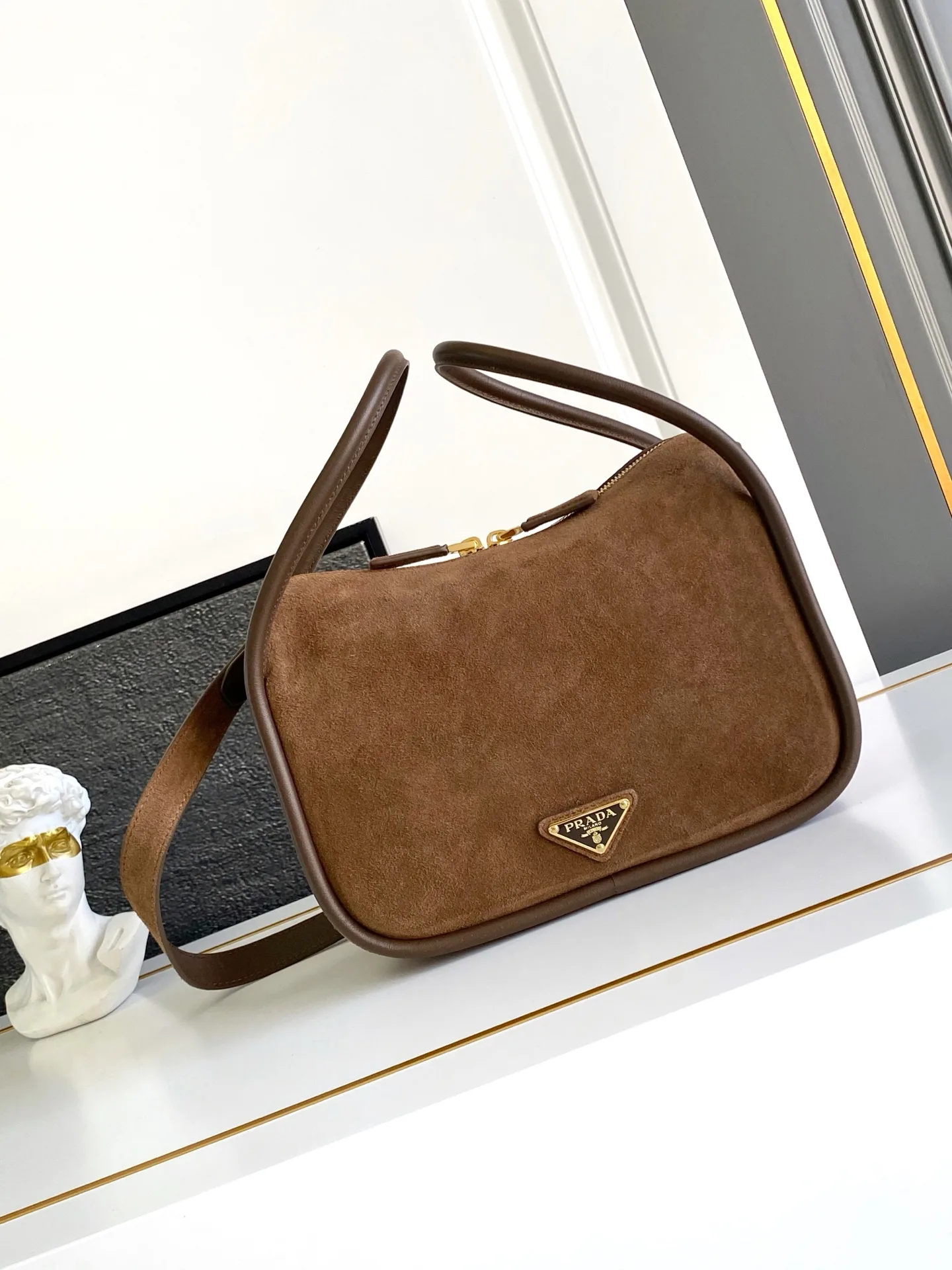 Prada Grained Leather Shoulder Bag product photo from LabelPicks