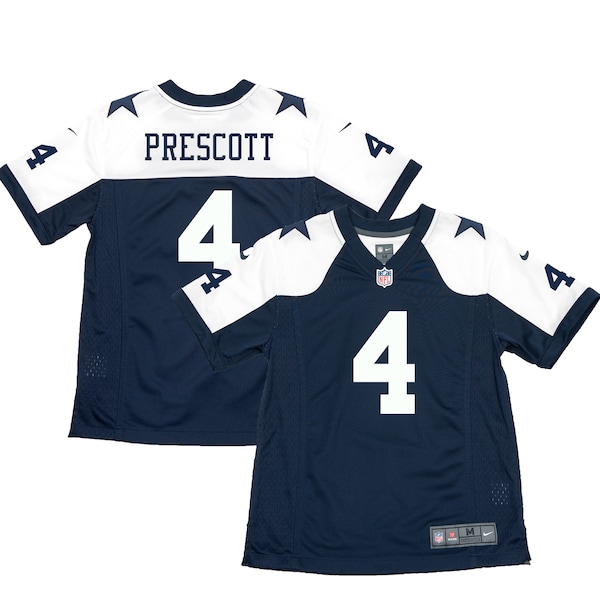 Dak Prescott Dallas Cowboys Nike Youth Throwback Game Jersey - Navy/White