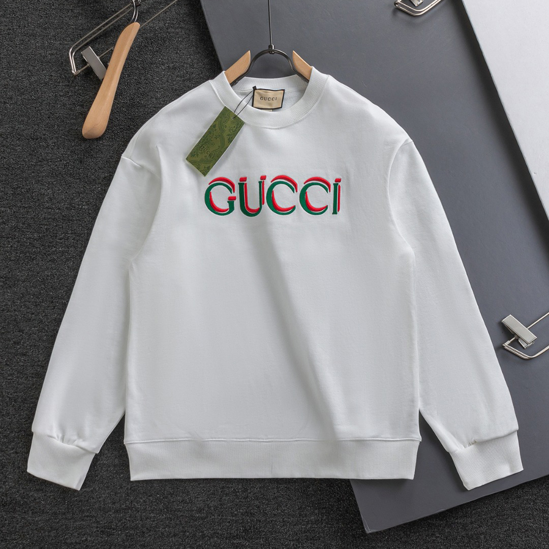 Contrast Color Letters Embroidery Print Long Sleeve Sweatshirt