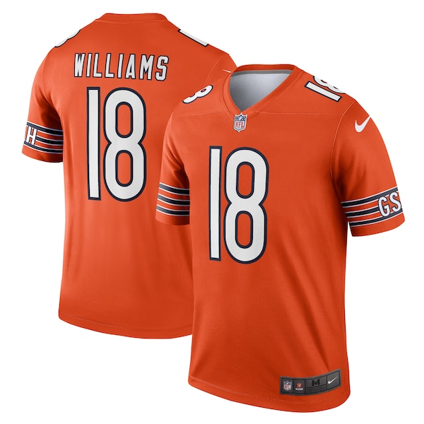Caleb Williams Chicago Bears Nike Alternate Legend Player Performance Top - Orange/Navy