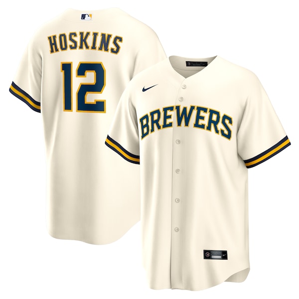 Rhys Hoskins Milwaukee Brewers Nike Home Replica Player Jersey - Cream