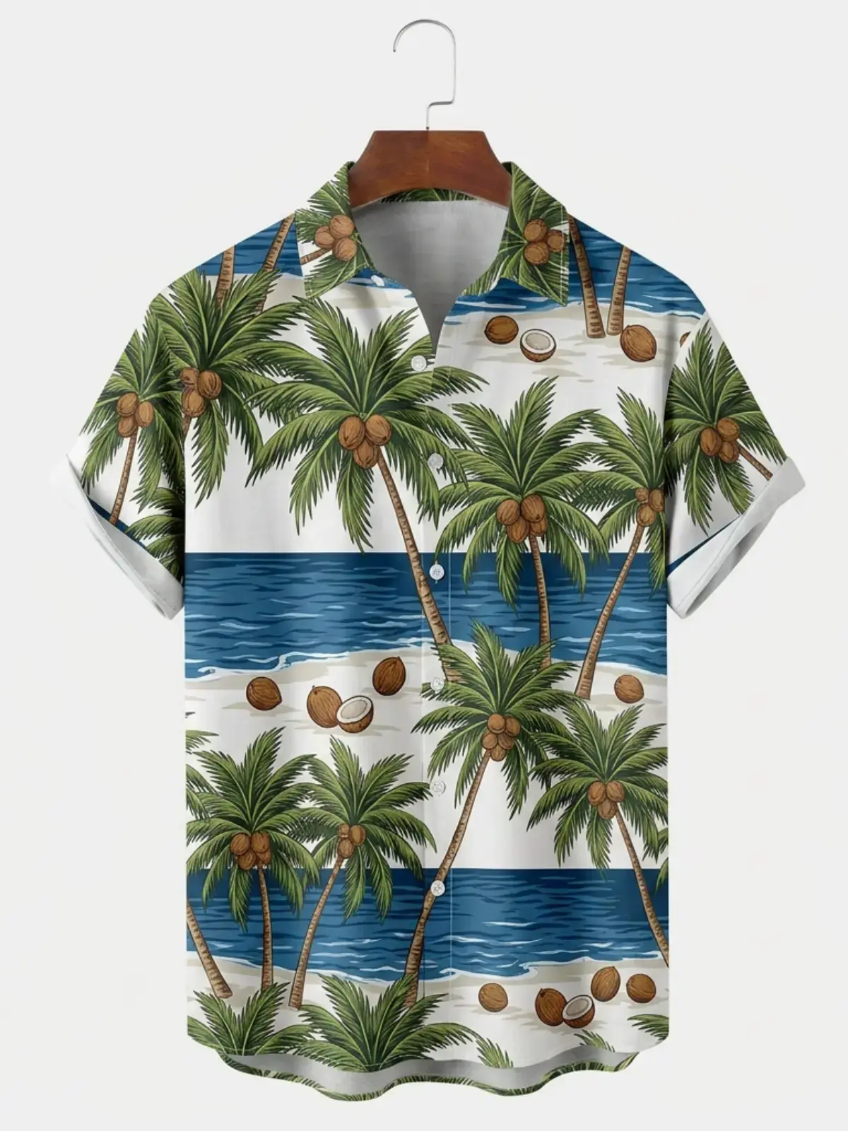 Men's printed shirts Coconut Palm Beach Vacation Aloha Shirt