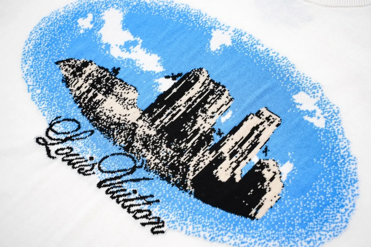Louis Vuitton White Western Landscape Jacquard T-Shirt product photo from LabelPicks