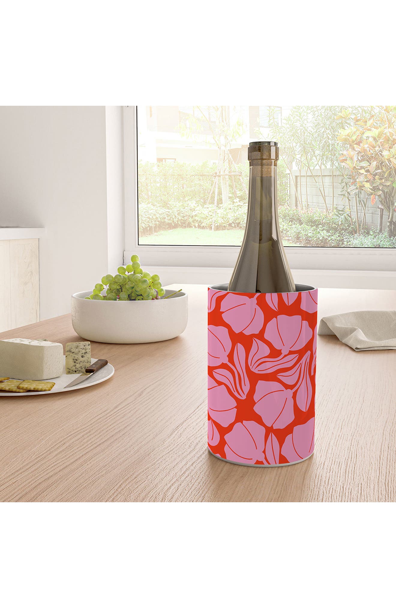 Deny Designs Boho Blooms Stainless Steel Wine Chiller