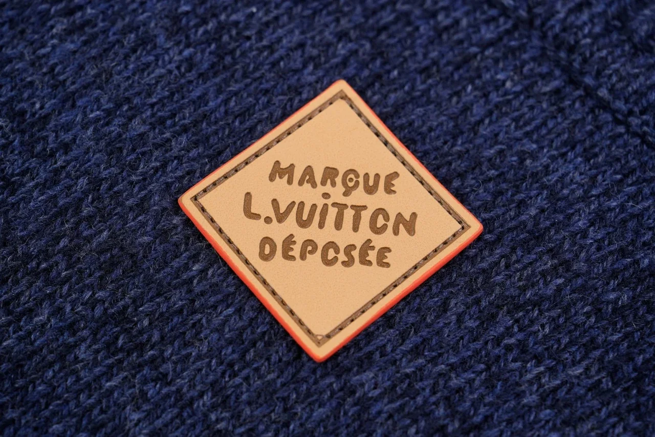 Louis Vuitton Navy Dog Jacquard Crewneck Sweater product photo from LabelPicks
