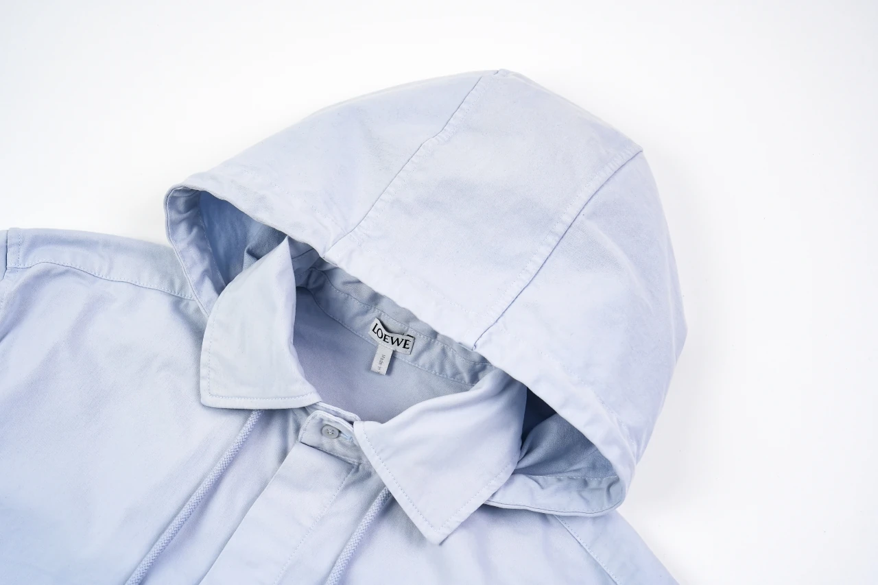 LOEWE Mist Blue Embroidered Hooded Jacket product photo from LabelPicks