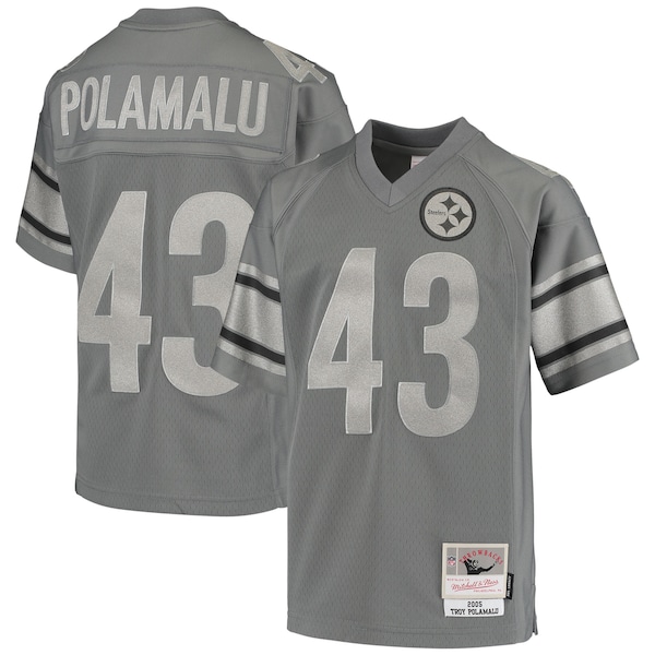 Troy Polamalu Pittsburgh Steelers Youth 2005 Retired Player Metal Replica Jersey - Charcoal