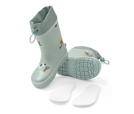 Gummistiefel, blau Hund