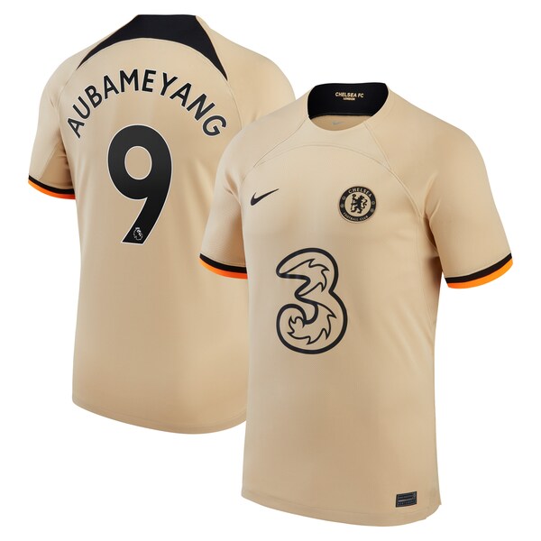 Pierre-Emerick Aubameyang Chelsea Nike 2022/23 Home Breathe Stadium Replica Player Jersey - Gold