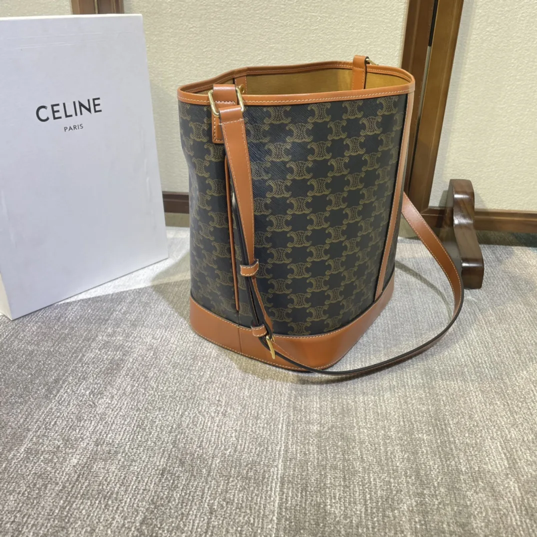 Celine Triomphe Canvas Folco Bucket Bag product photo from LabelPicks