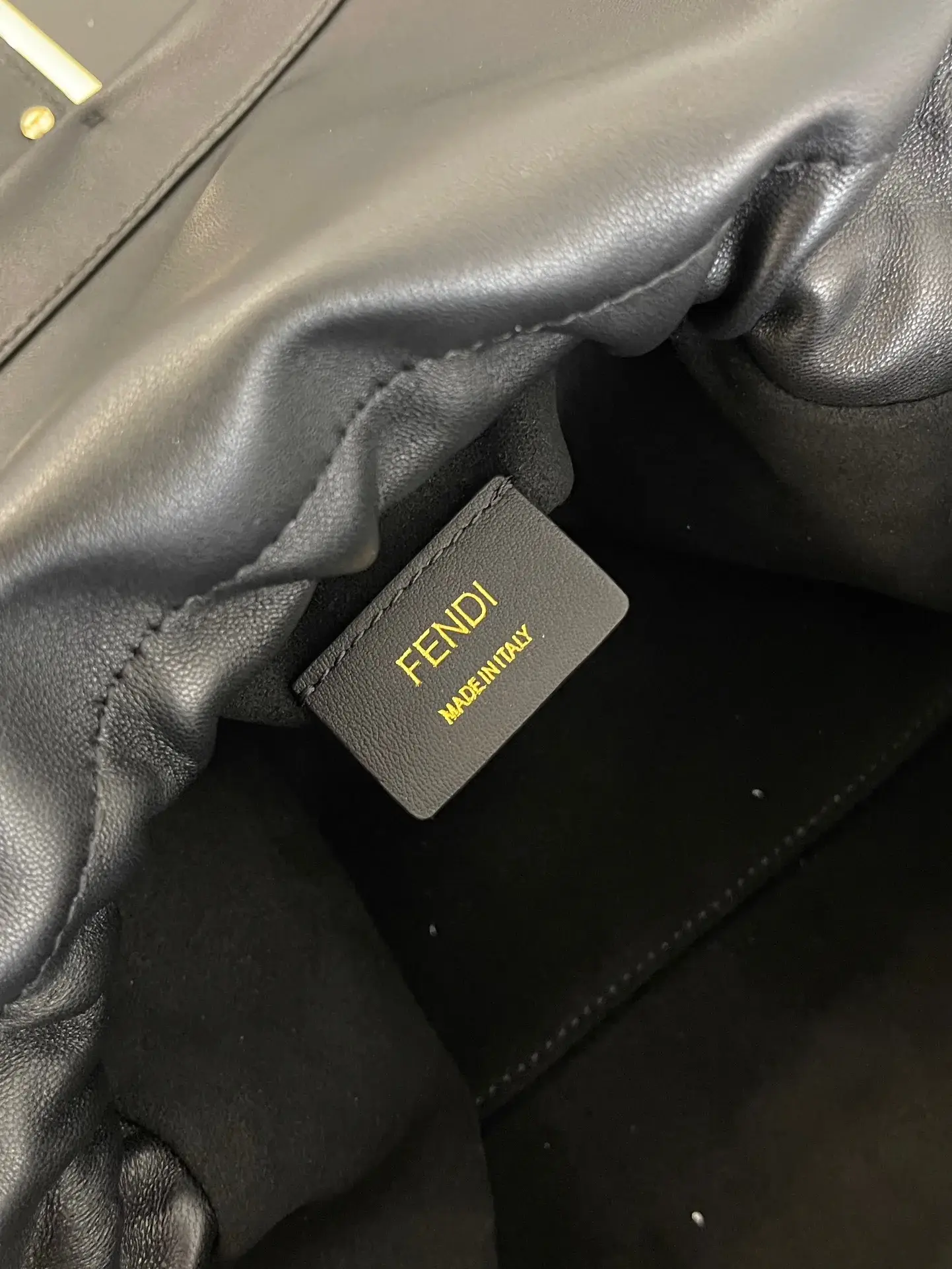 Fendi Black Baguette Lambskin Bucket Bag product photo from LabelPicks