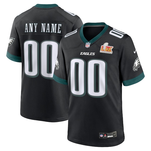 Philadelphia Eagles Nike Super Bowl LIX Custom Alternate Game Jersey - Black