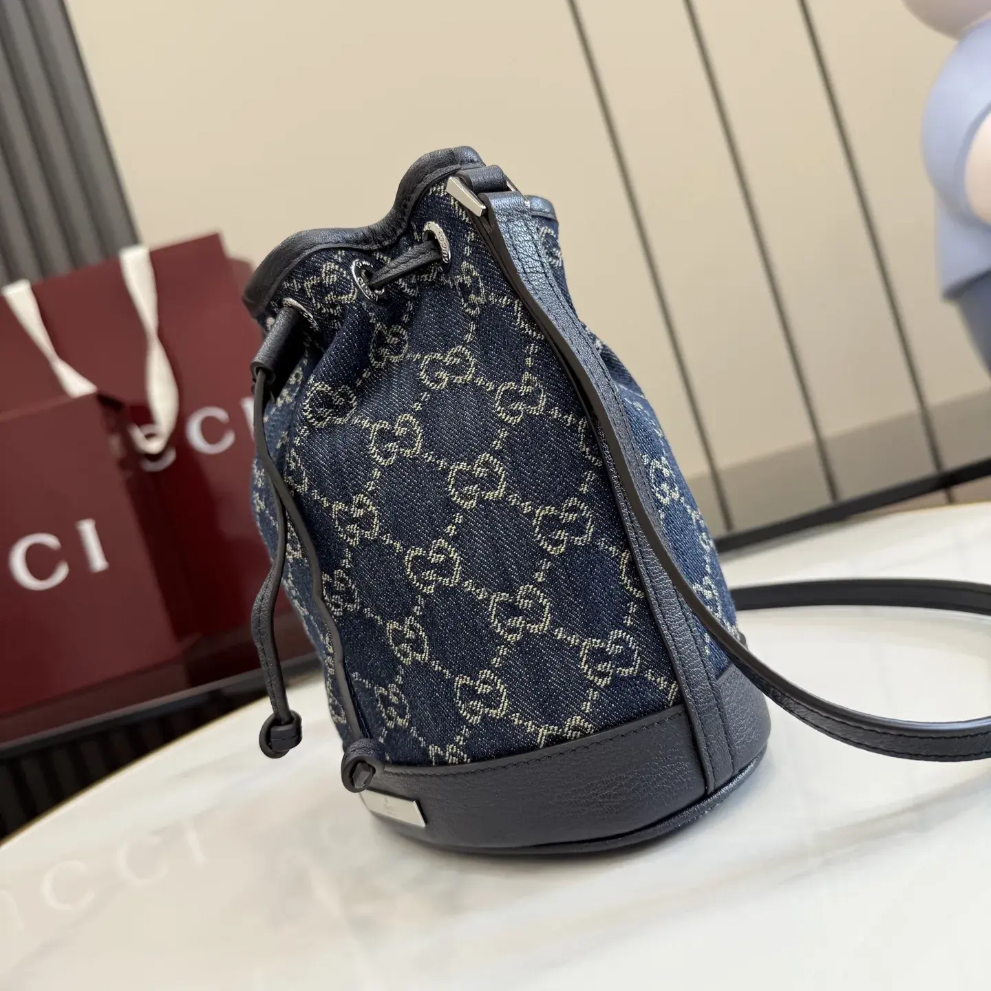 Gucci Generation Blue Nylon Bucket Bag product photo from LabelPicks