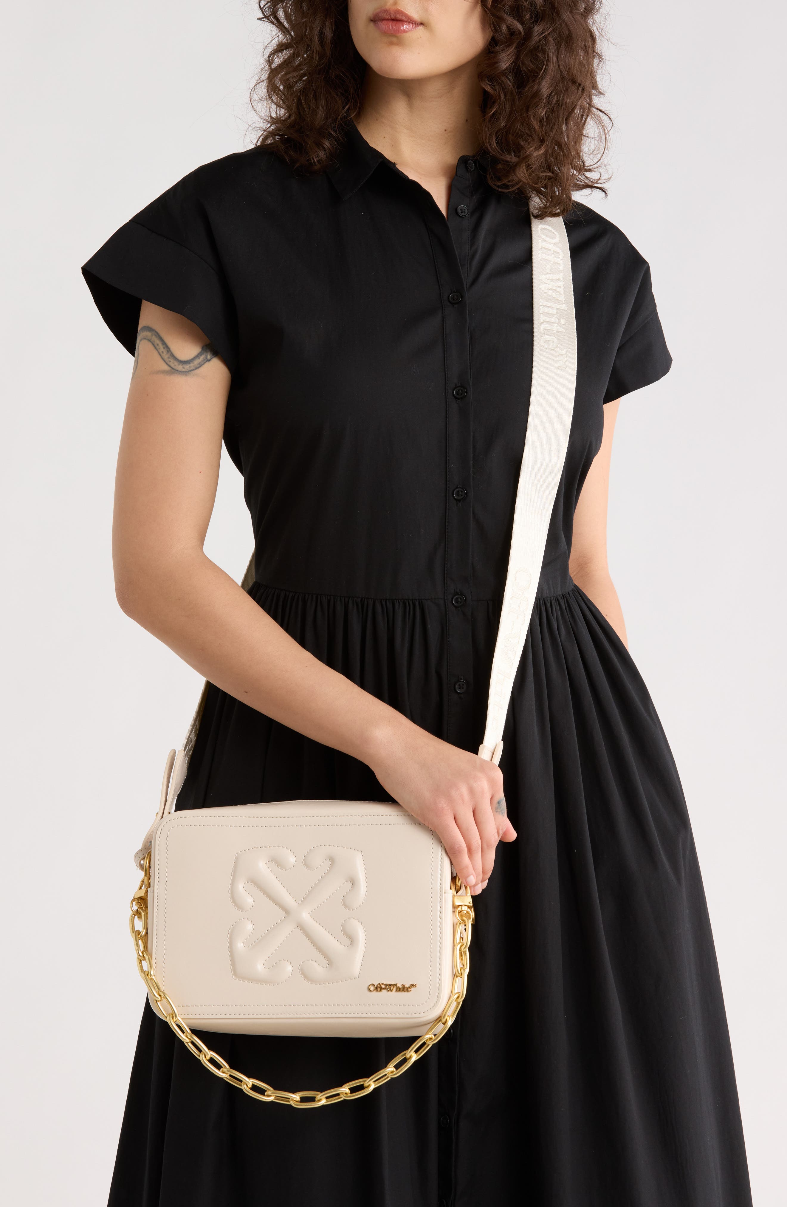 Off-White Medium Camera Crossbody Bag