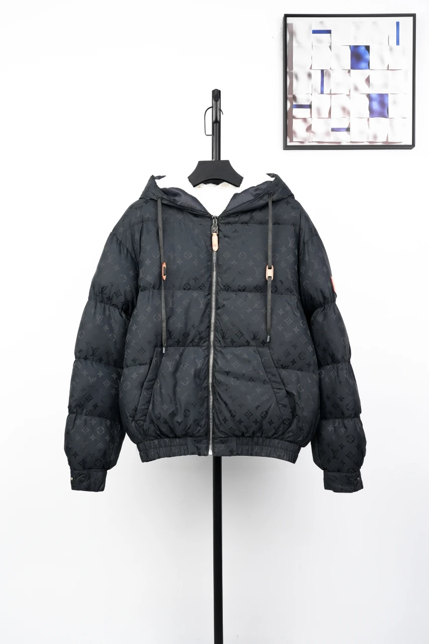 Louis Vuitton Black Ski Print Hooded Padded Jacket product photo from LabelPicks