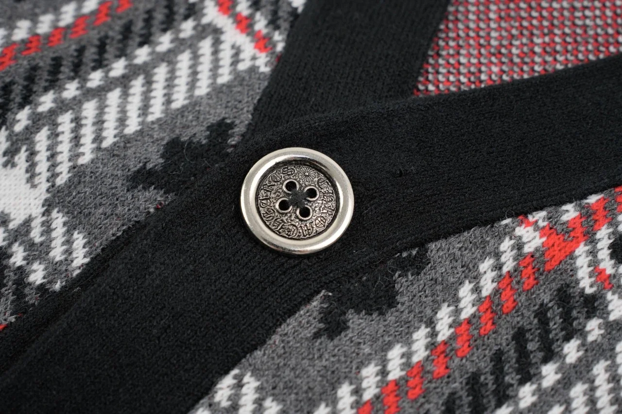 Chrome Hearts Plaid Cross Knit Cardigan product photo from LabelPicks